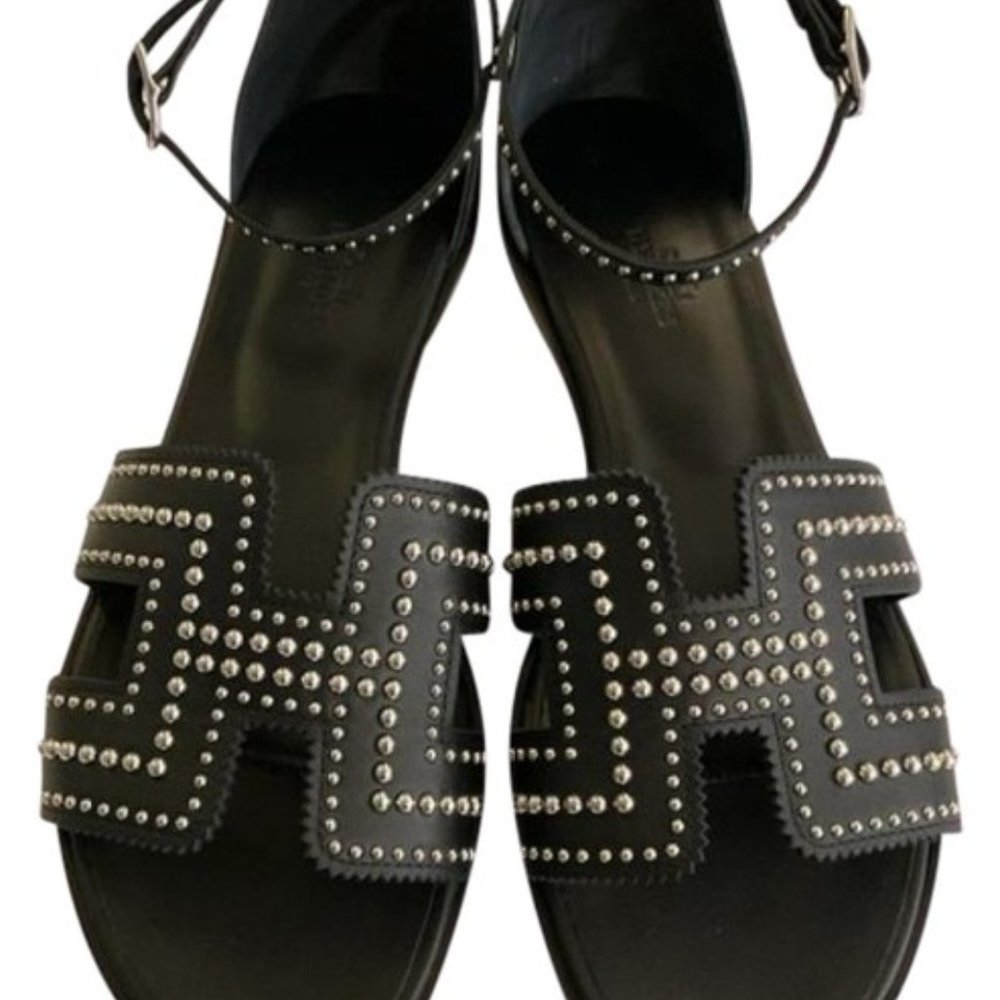 Hermès Black H192218z 02385/Santorini Sandals